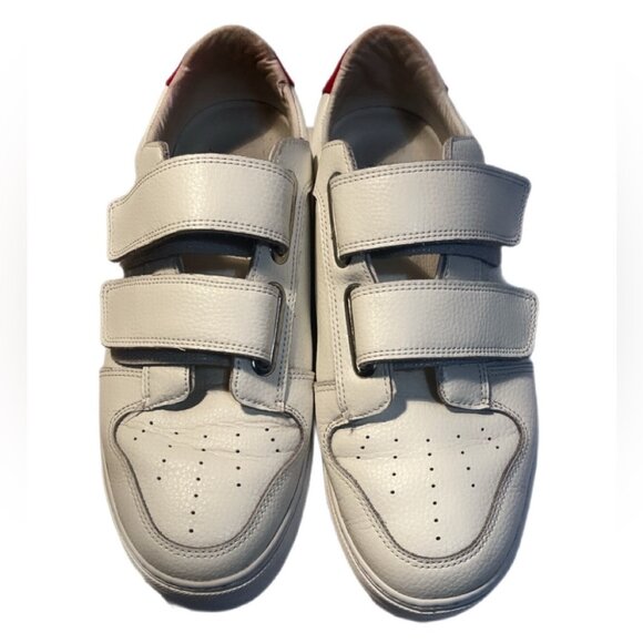 Ami Paris x GAP x GQ collab white red Velcro trendy stylish sneakers 11 - Picture 2 of 7